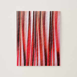 Puzzle Aventure Rouge Motif Abstrait Rayé