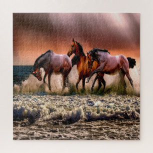Puzzle Aventure Wild Horses Lake