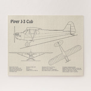 Puzzle Avion Cub - Plan directeur de l'avion SD