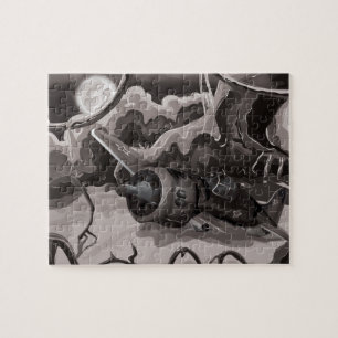 Puzzle Avion de chasse de la Seconde Guerre mondiale écra