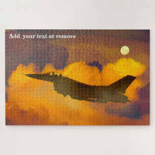 Puzzle avion de chasse Silent Eagle F-15 la nuit,