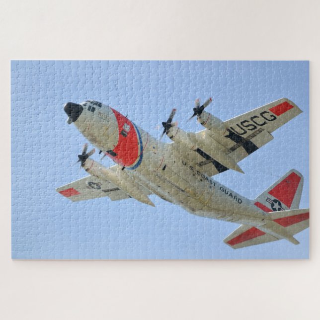 Puzzle Avion de la Garde côtière en vol (Horizontal)