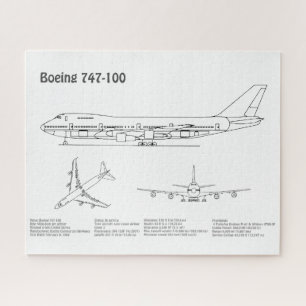 Puzzle Avion de ligne 747 - Plan de dessin de plan d'avio