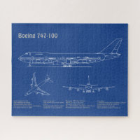 Avion de ligne 747 - Plans de dessin du plan direc