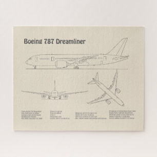 Puzzle Avion de ligne 787 - Plan de dessin du plan d'avio