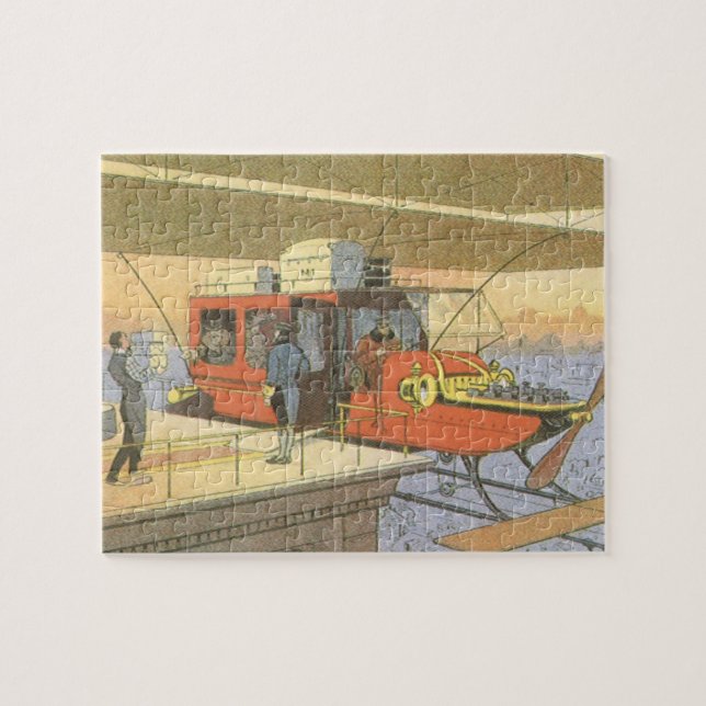 Puzzle Avion de science-fiction vintage Hélicoptère Limo (Horizontal)