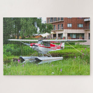Puzzle Avion flotteur rouge et blanc, Lake Hood, Alaska