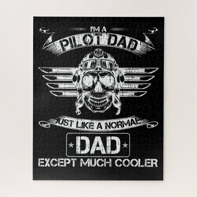 Puzzle Avion Pilote Papa Juste Normal Mais Beaucoup Glaci (Vertical)