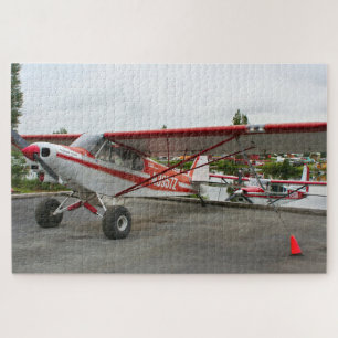 Puzzle Avion rouge et blanc, Lake Hood, Alaska