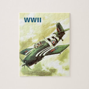 Puzzle Avion vintage 2ÈME GUERRE MONDIALE World War 2 Art