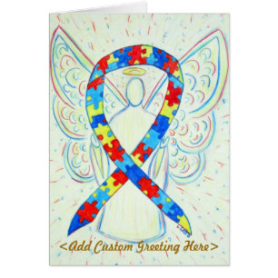 Puzzle Awareness Ribbon Angel Carte de voeux perso