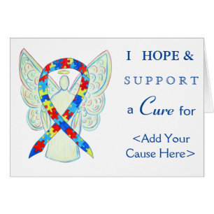 Puzzle Awareness Ribbon Angel Carte de voeux perso