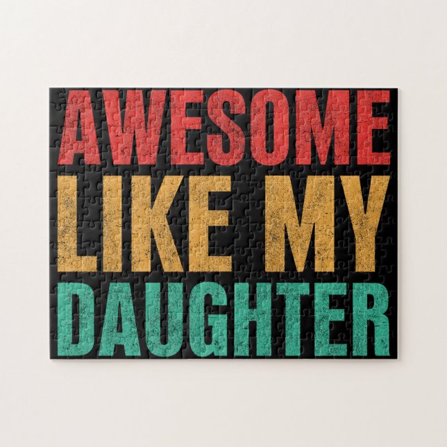 Puzzle Awesome Comme Ma Fille Drôle Fête des pères Cadeau (Horizontal)