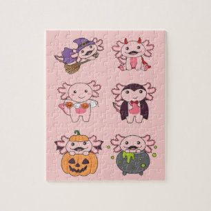 Puzzle Axolotl Halloween Diable Citrouille Vampire Costum