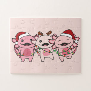 Puzzle Axolotl Noël Animaux doux Axolotls