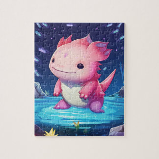 Puzzle Axolotl rose mou
