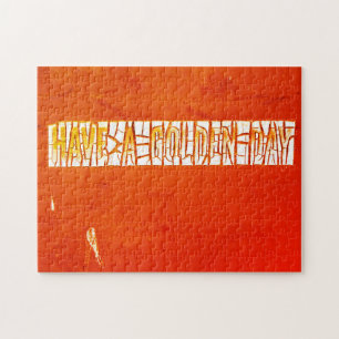 Puzzle "Ayez Un Jour D'Or" Peinture Rustique À Peeling