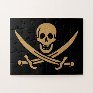 Puzzle Aztec Gold Crâne et cutlass Pirate Calico Jack