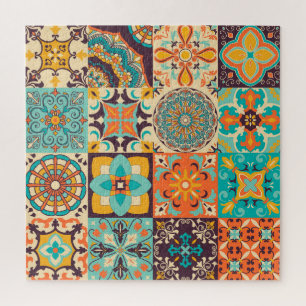 Puzzle Azulejos coloré Jeu de carreaux traditionnels