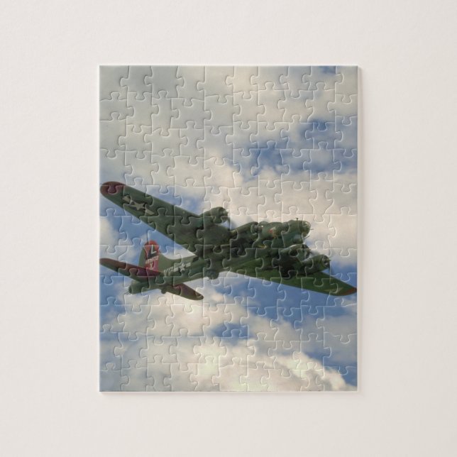 Puzzle B17, vue de ventre. (avion ; avions de b17_WWII (Vertical)