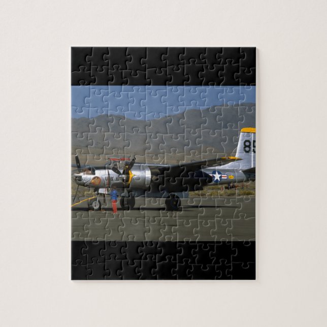 Puzzle B25. (avion ; b25 ; piste ; avions de sky_WWII (Vertical)