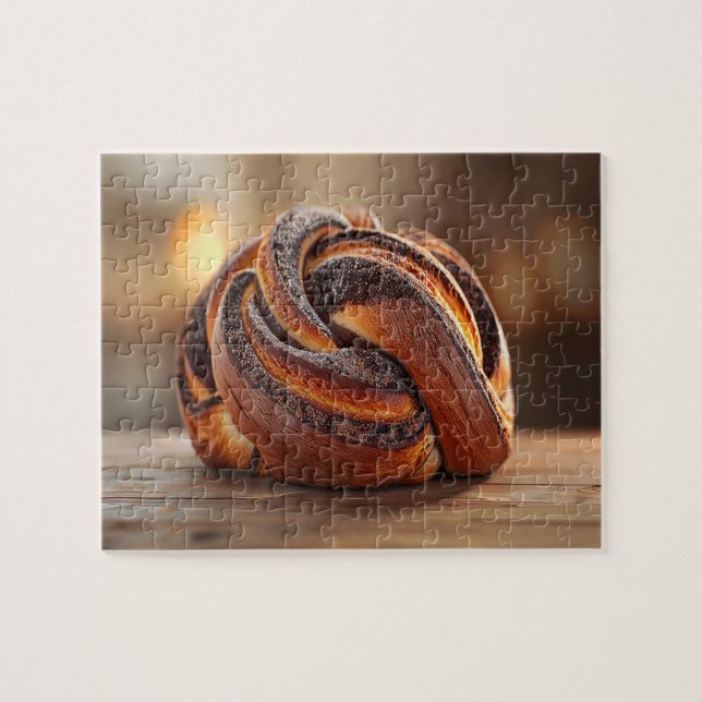 Puzzle Babka Cake Eastern Europe Tasty Food Photo (Horizontal)