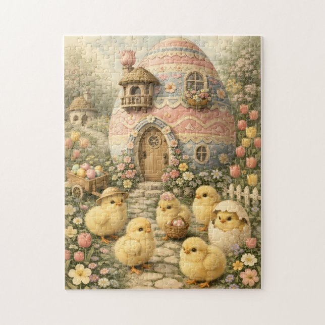 Puzzle Baby Chicks Easter (Vertical)