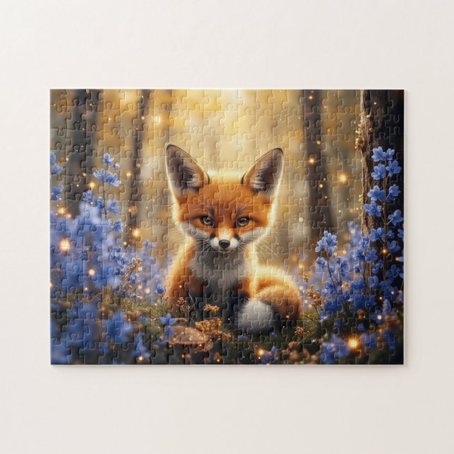 Puzzle Baby fox in the lilacs (Horizontal)