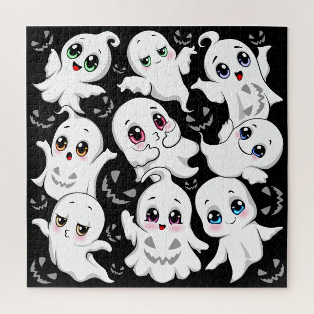 Puzzle Baby Ghosts Éffrayant mignon Halloween humeur (Vertical)