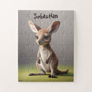 Puzzle Baby Kangaroo garçon avec nom