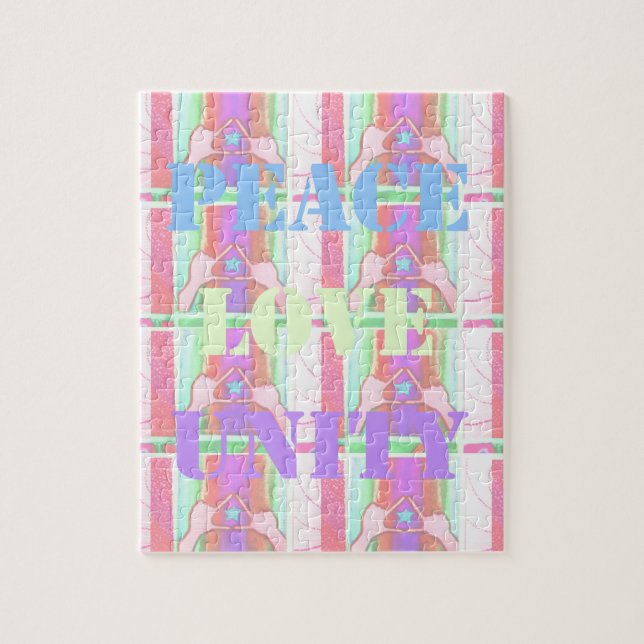 Puzzle Baby Kids Peace Love Unity Hakuna Matata design.p (Vertical)