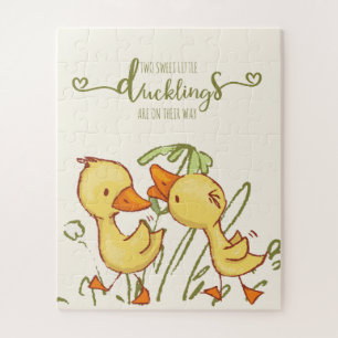 Puzzle Baby shower Ducklings Twins