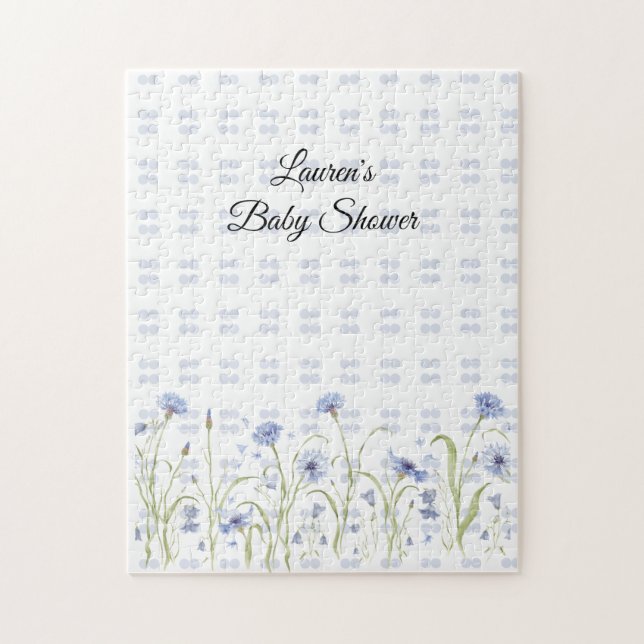 Puzzle Baby Shower Fleur Sauvage (Vertical)