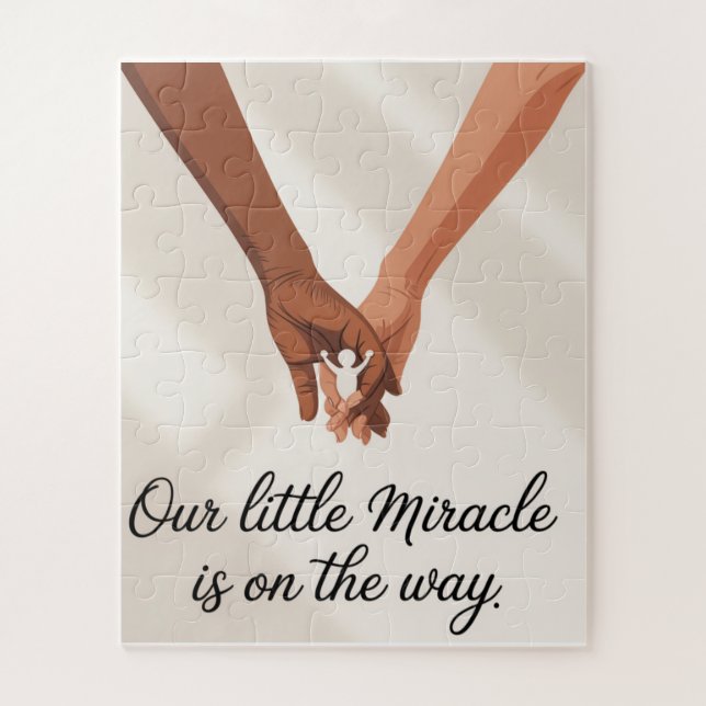Puzzle Baby shower pour deux mamans (Vertical)