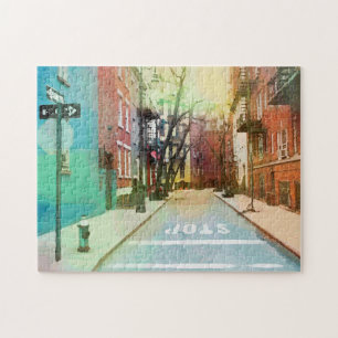 Puzzle Back Street America Impressionist Pop Art