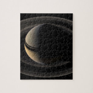 Puzzle Backlit Saturn from Cassini Orbiter