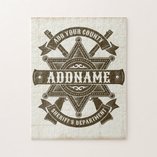 Puzzle Badge de Rifles Adjoint Old West Sheriff Personnal