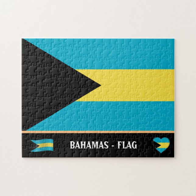 Puzzle Bahamas Drapeau et Bahamas pays / Bahamas (Horizontal)