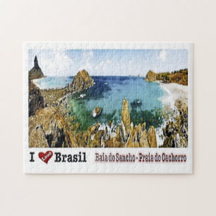 Puzzle Baia do Sancho - I Love - Brésil -