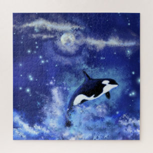Puzzle Baignade de baleine tueuse sur la Pleine lune Pein
