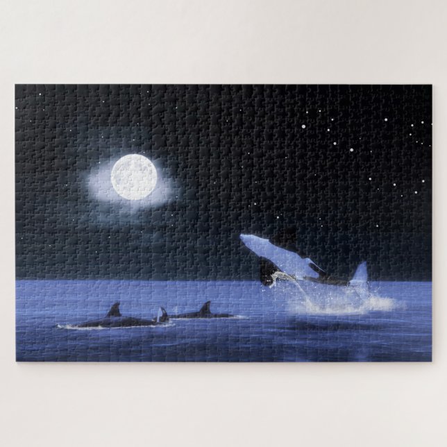Puzzle Baignade en clair de lune des Orques sauvages (Horizontal)