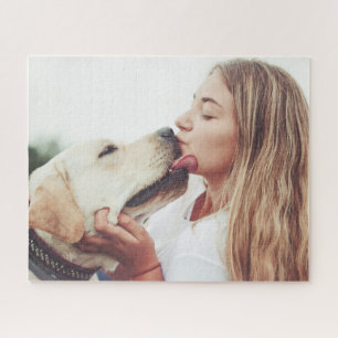 Puzzle Baisers de chien photo personnalisée moderne