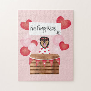 Puzzle Baisers de chiot gratuit Valentine Chien