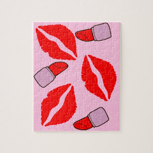 Puzzle baisers et rouges à lèvres (Vertical)