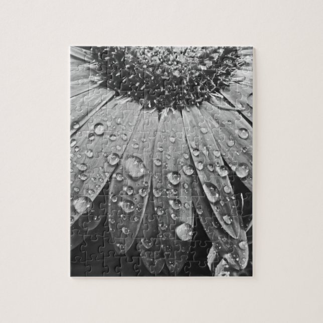 Puzzle Baisses de scintillement de pluie sur la fleur de (Vertical)