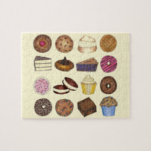 Puzzle Bake Sale Cupcake Brownie Pie Cake Baked Goods