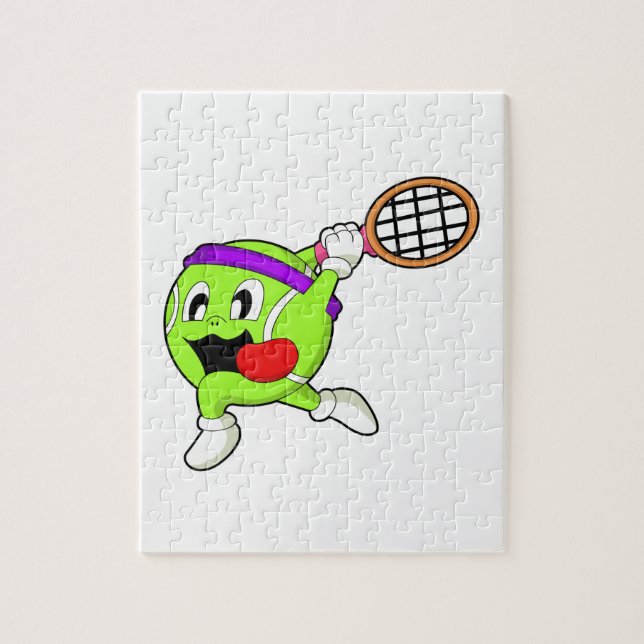 Puzzle Bal de tennis avec raquette de tennis (Vertical)