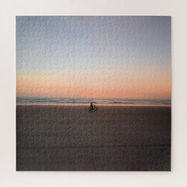 Puzzle Balade en vélo solitaire Sunrise sur la plage - 20 (Vertical)