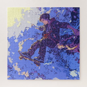 Puzzle Balade Magique en Skateboard - Skateboardeur