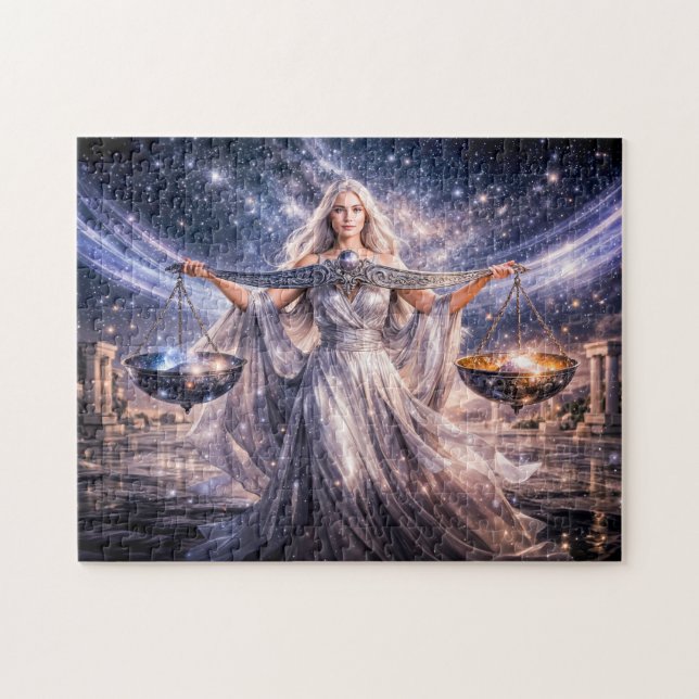 Puzzle Balance Zodiaque avec Vierge Céleste Tenant la Sc (Horizontal)